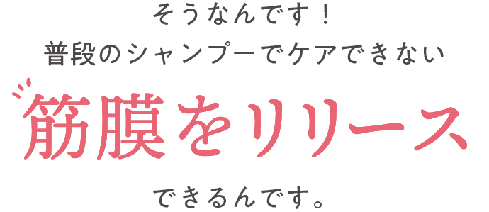 筋膜をリリースできるんです！