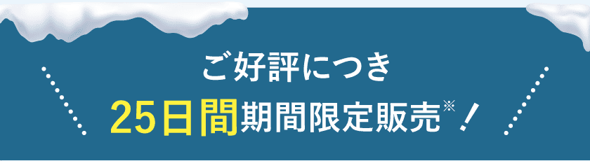 ご好評につき25日間期間限定販売※‼